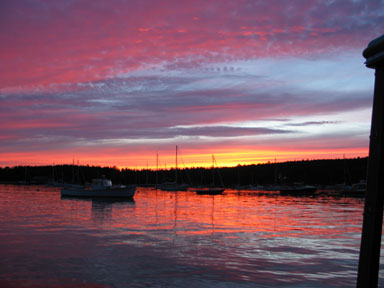 Sunset over Bar Harbor